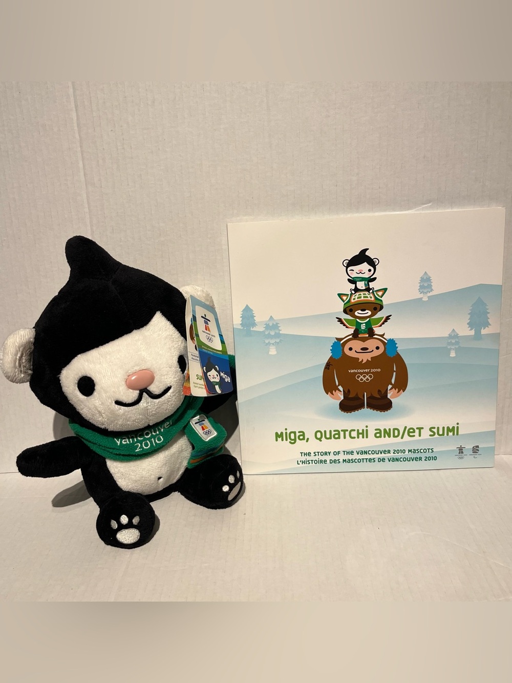 Bundle: Vancouver 2010 Mascot Plush - Miga and paperback children’s story book.